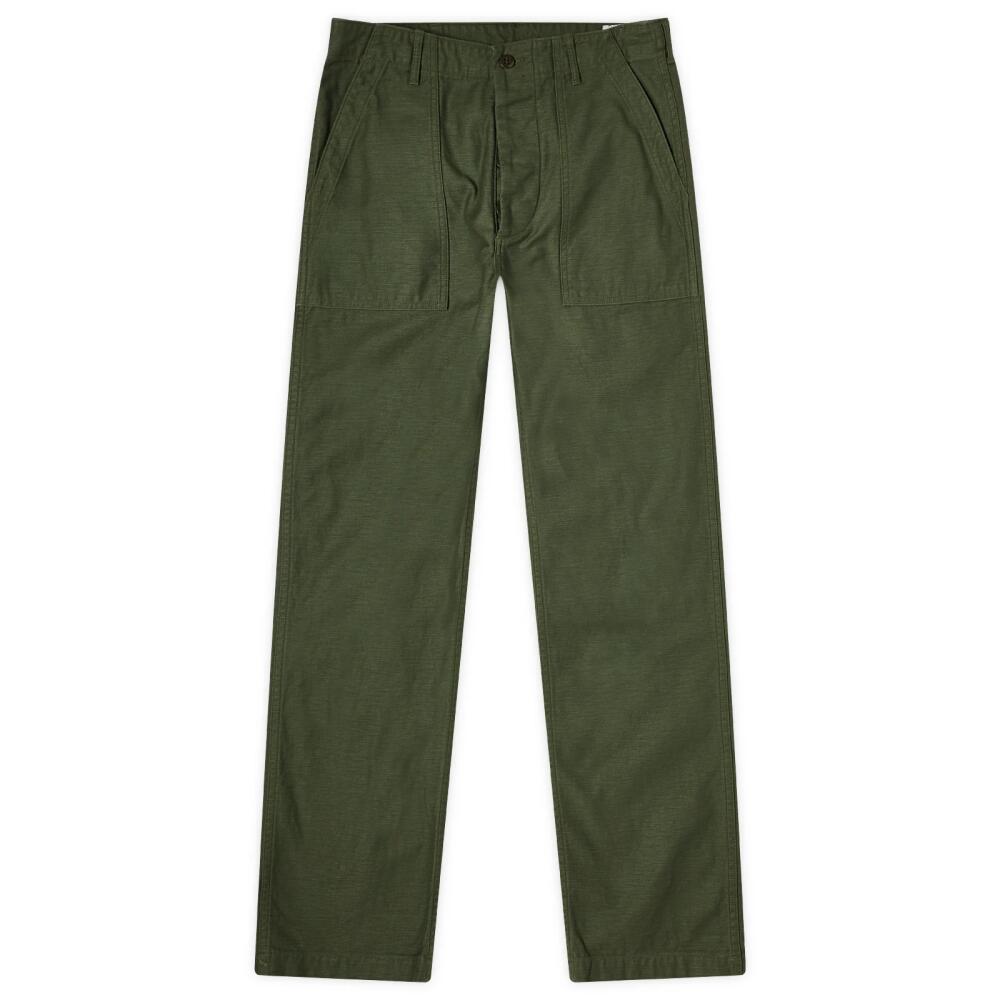 orSlow Men's US Army Fatigue Pant in Green Cover