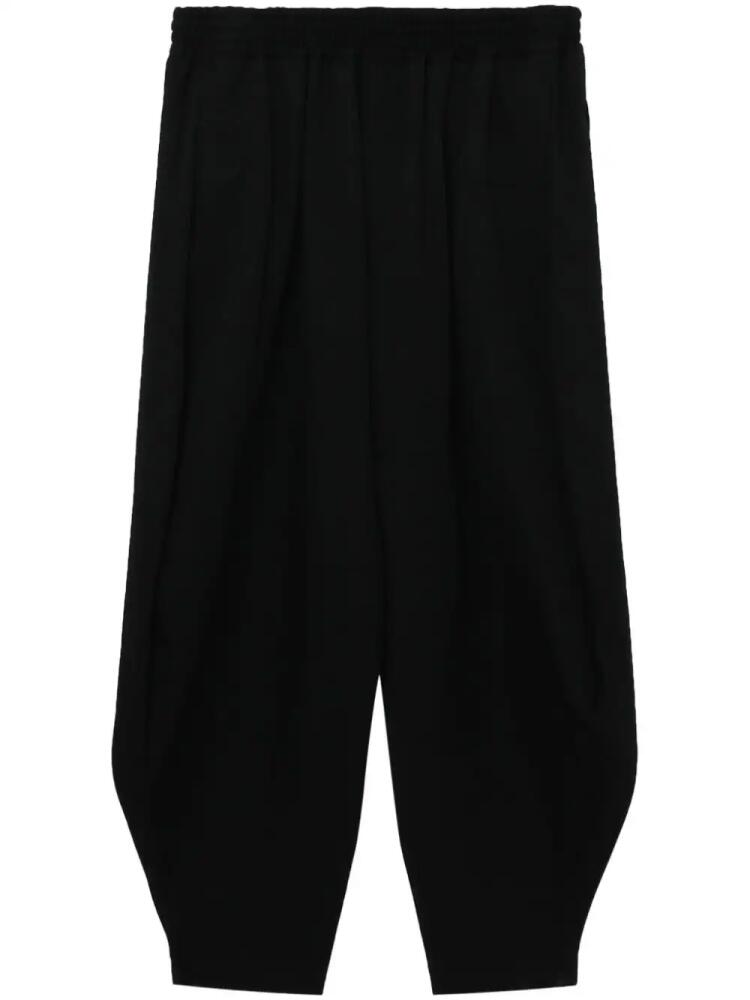 Black Comme Des Garçons drop-crotch wool trousers Cover