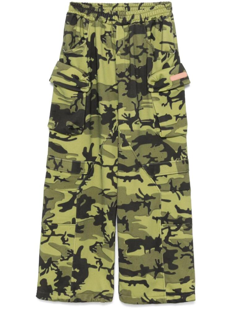 PDF camouflage-print track pants - Green Cover