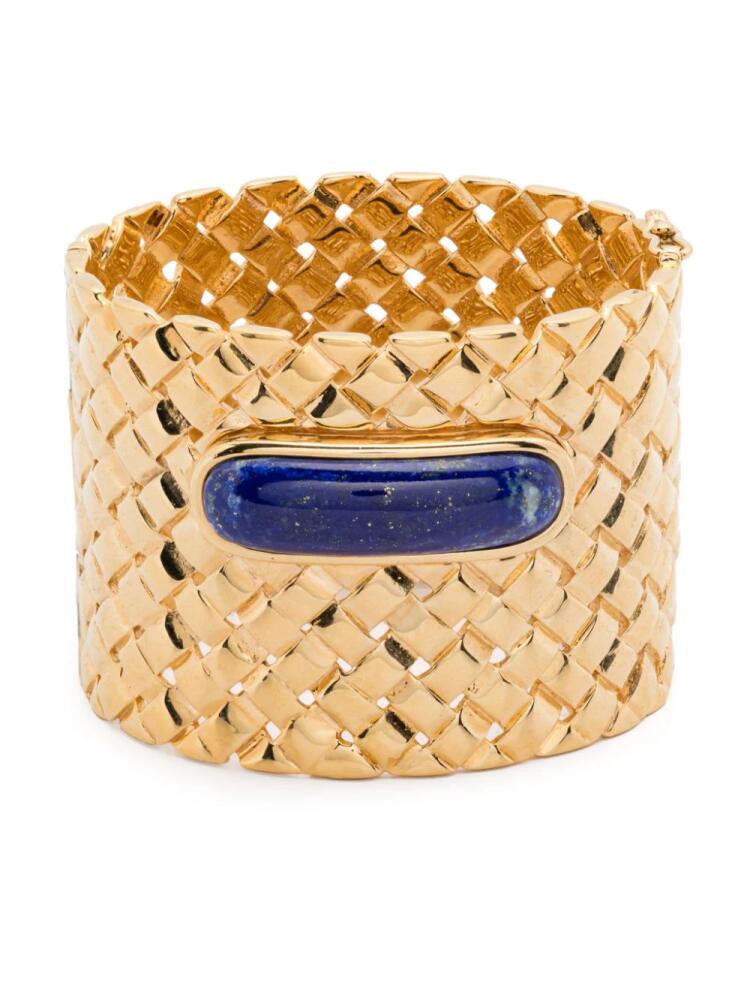 Aurelie Bidermann lapis lazuli cuff bracelet - Gold Cover