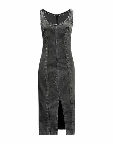 Blumarine Woman Midi dress Black Cotton, Elastane Cover