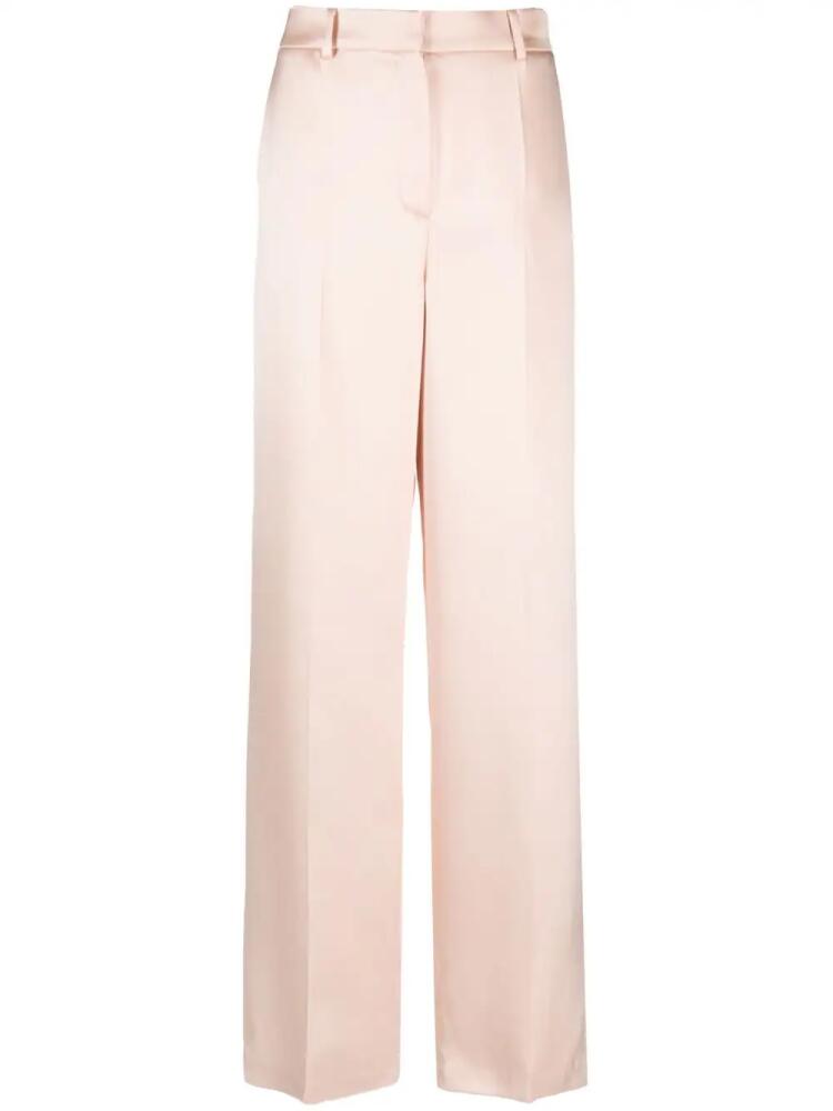 Magda Butrym wide-leg silk trousers - Pink Cover