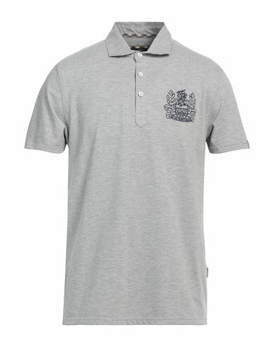 Aquascutum Man Polo shirt Light grey Cotton, Elastane Cover