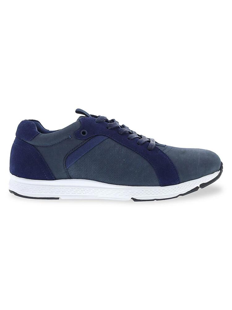 English Laundry Men's Lotus Perforated Suede Sneakers - Navy Cover