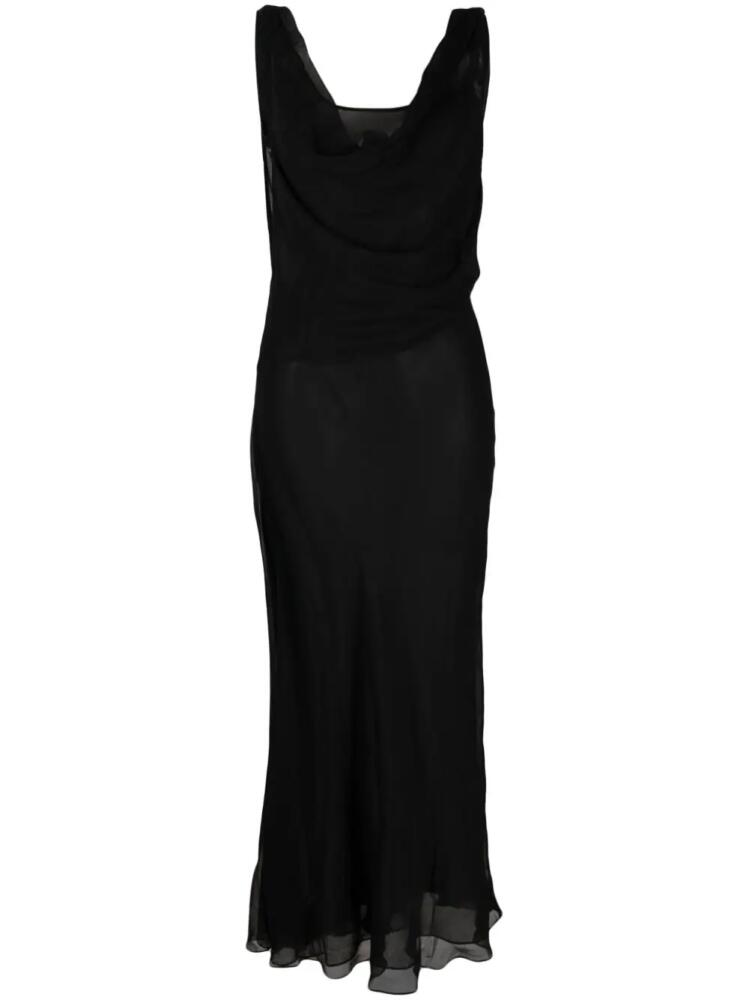 Christopher Esber draped silk dress - Black Cover