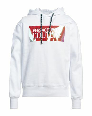 Versace Jeans Couture Man Sweatshirt White Cotton, Elastane Cover