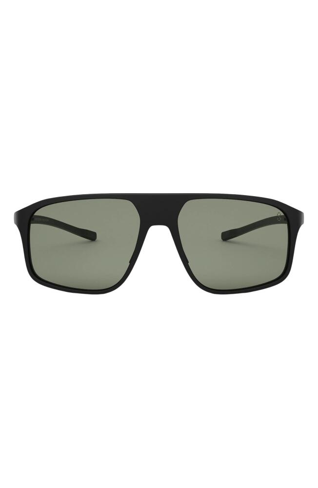 TAG Heuer Bolide 59mm Geometric Sunglasses in Matte Black /Green Polarized Cover