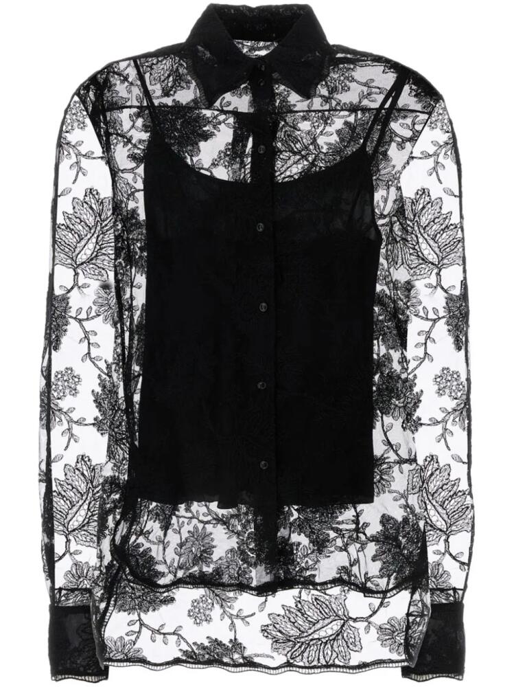 Ermanno Scervino floral-lace shirt - Black Cover