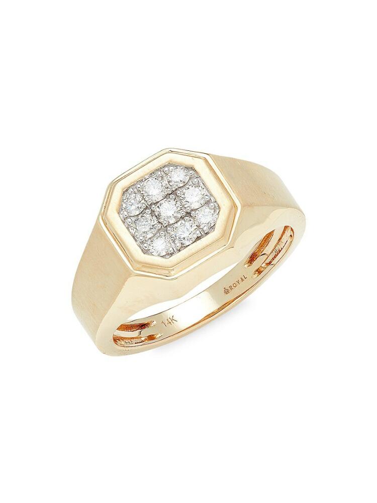 Saks Fifth Avenue Men's 14K Yellow Gold & 0.50 TCW Diamond Ring Cover