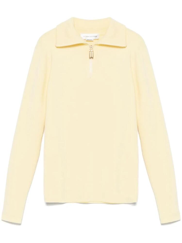 Victoria Beckham half-zip sweater - Yellow Cover