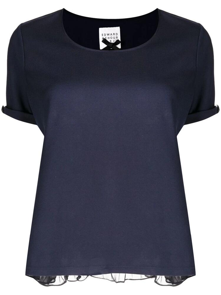 Edward Achour Paris scoop neck t-shirt - Blue Cover