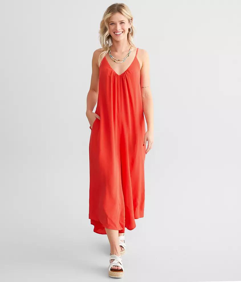 Willow & Root Flowy Wide Leg Cropped Jumpsuit Cover