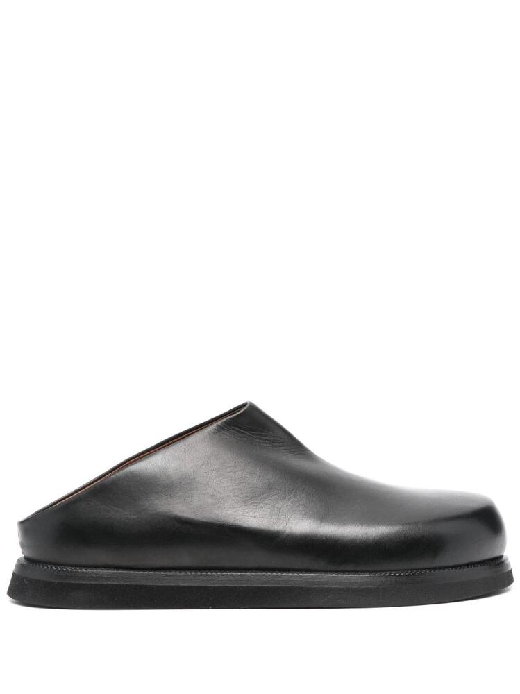 Marsèll round-toe leather mules - Black Cover