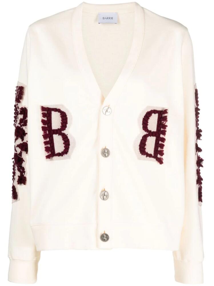 Barrie logo-embroidered cashmere cardigan - Neutrals Cover