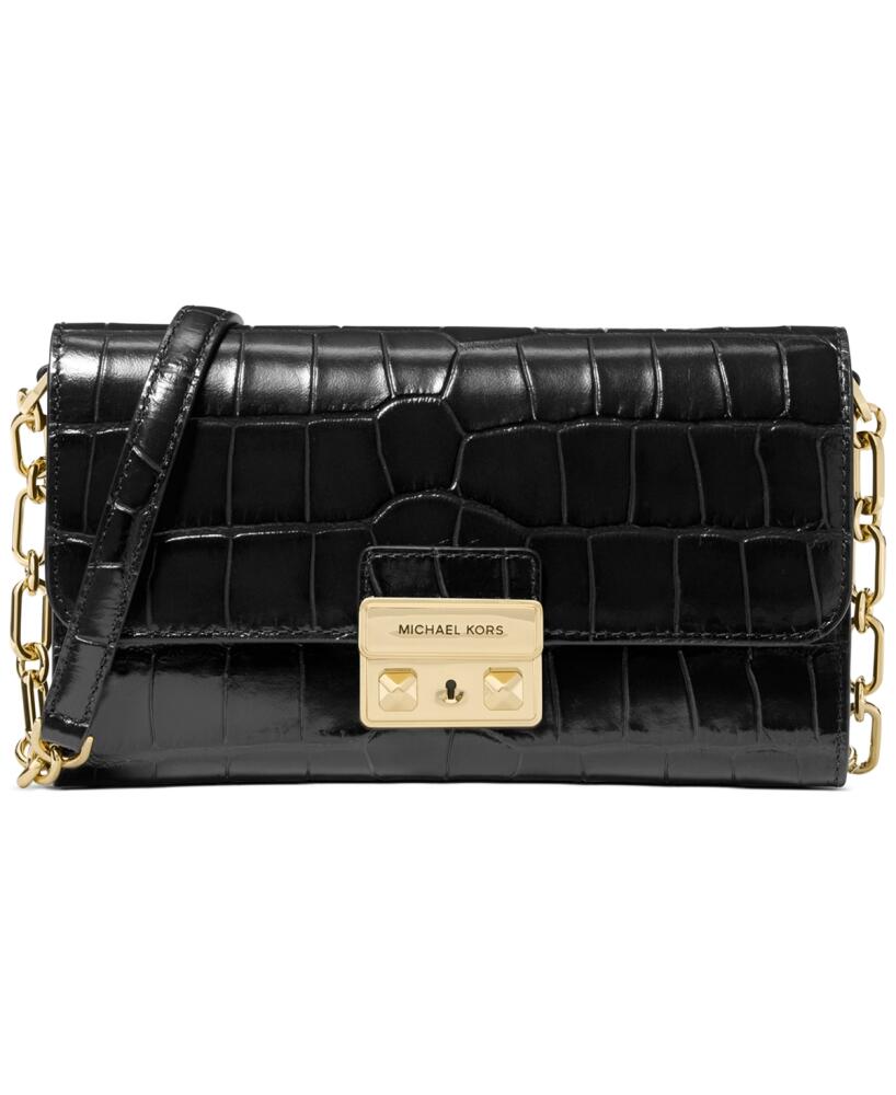 Michael Michael Kors Tribeca Wallet On Chain Crossbody - Black Cover