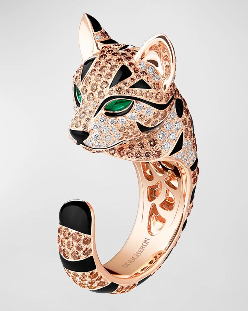 Boucheron Fuzzy, the Leopard Cat 18K Rose Gold Ring Cover