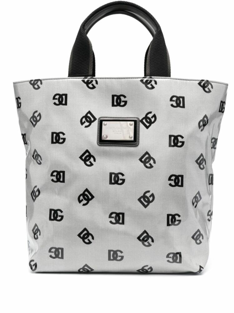 Dolce & Gabbana monogram-print tote bag - Grey Cover