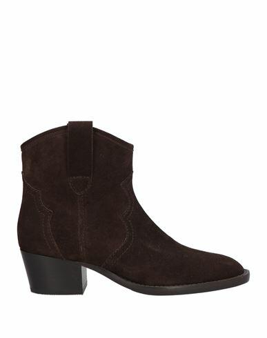 Guglielmo Rotta Woman Ankle boots Dark brown Leather Cover