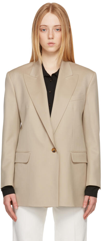 LOW CLASSIC Beige Wool Classic Blazer Cover