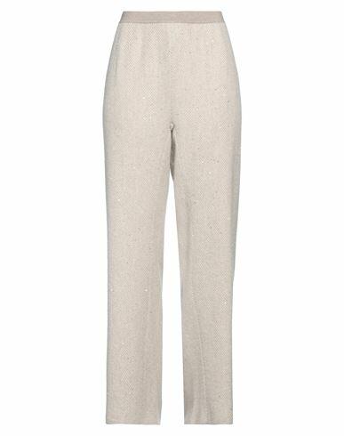 Gentryportofino Woman Pants Beige Virgin Wool, Alpaca wool, Mohair wool, Polyamide, Viscose Cover