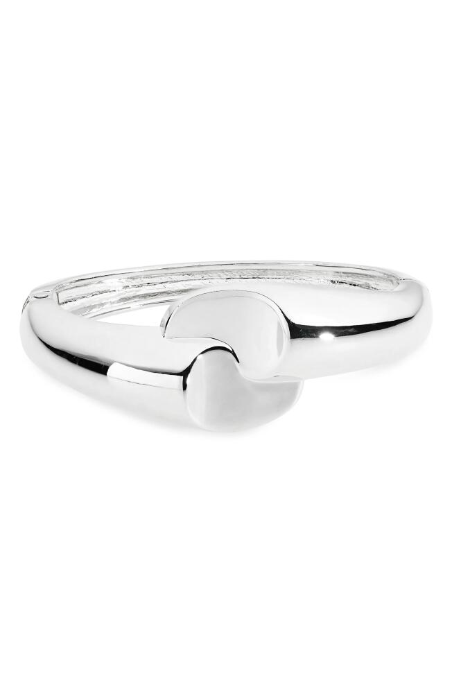 Nordstrom Polished Overlap Hinge Bracelet in Rhodium Cover