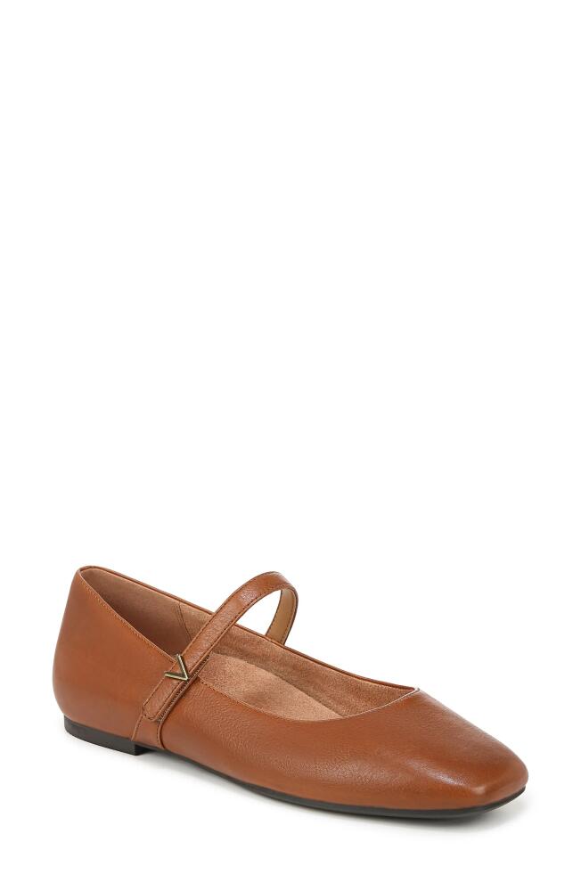 Vionic Alameda Mary Jane Flat in Tan Leather Cover