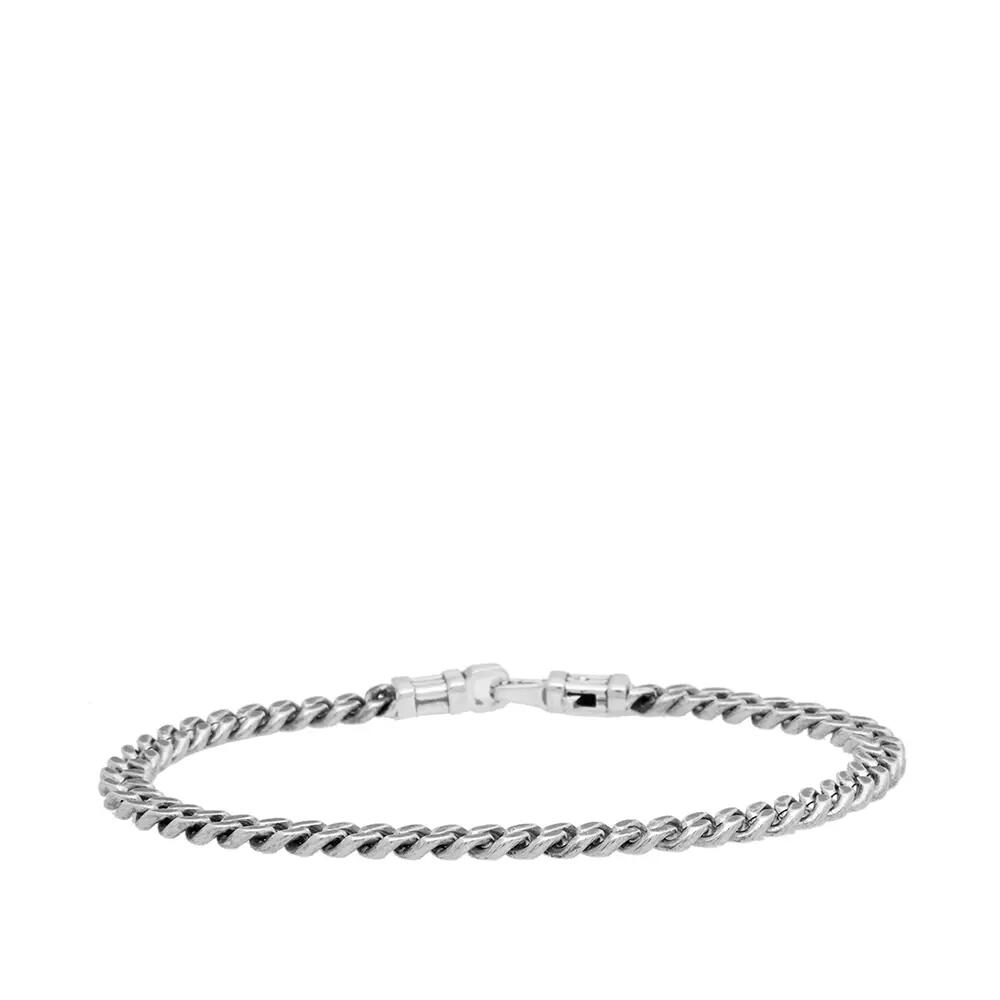 Tom Wood Men's 7.7" Curb Bracelet L in Silver Cover