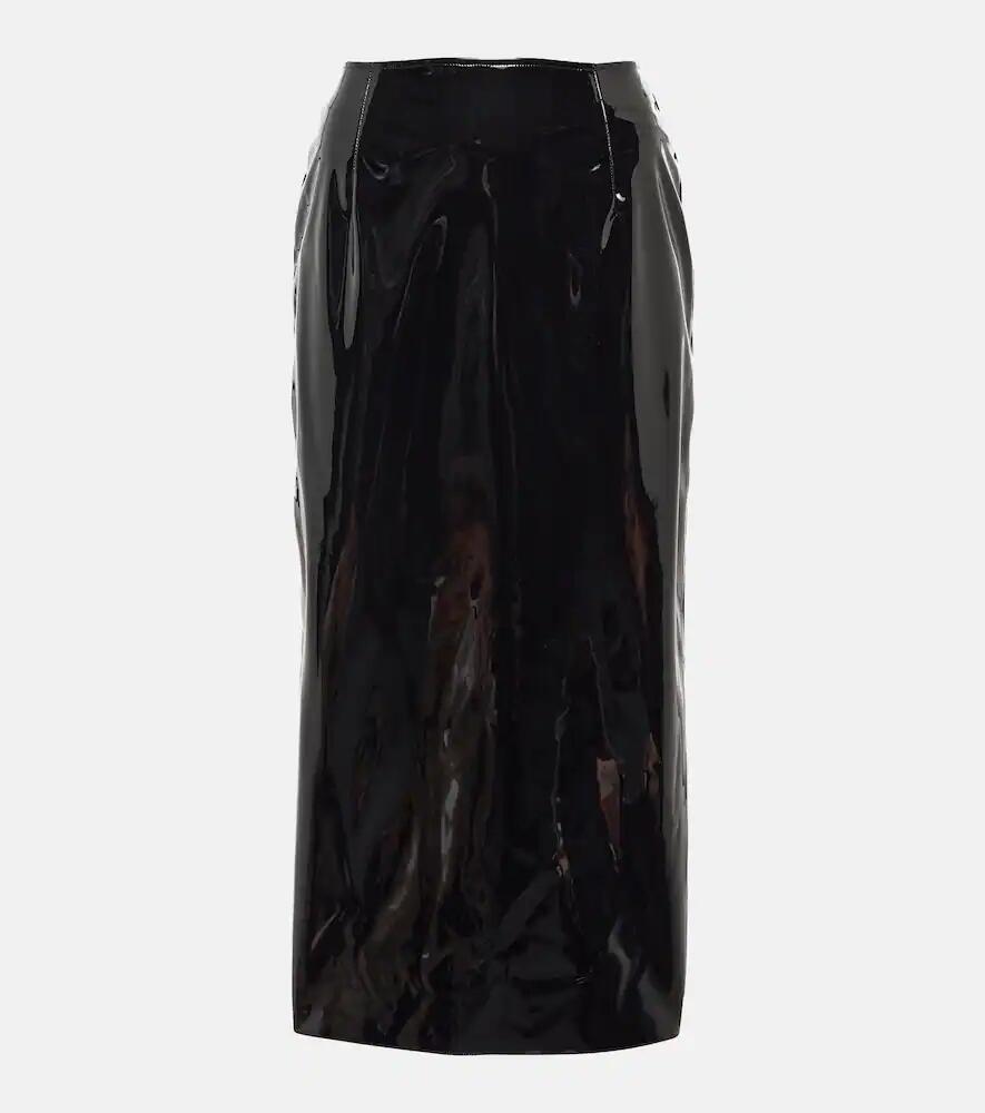 Alessandra Rich Vinyl midi skirt Cover