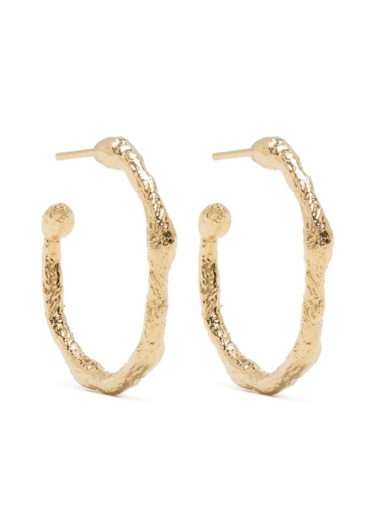 Forte Forte irregular-design hoop earrings - Gold Cover