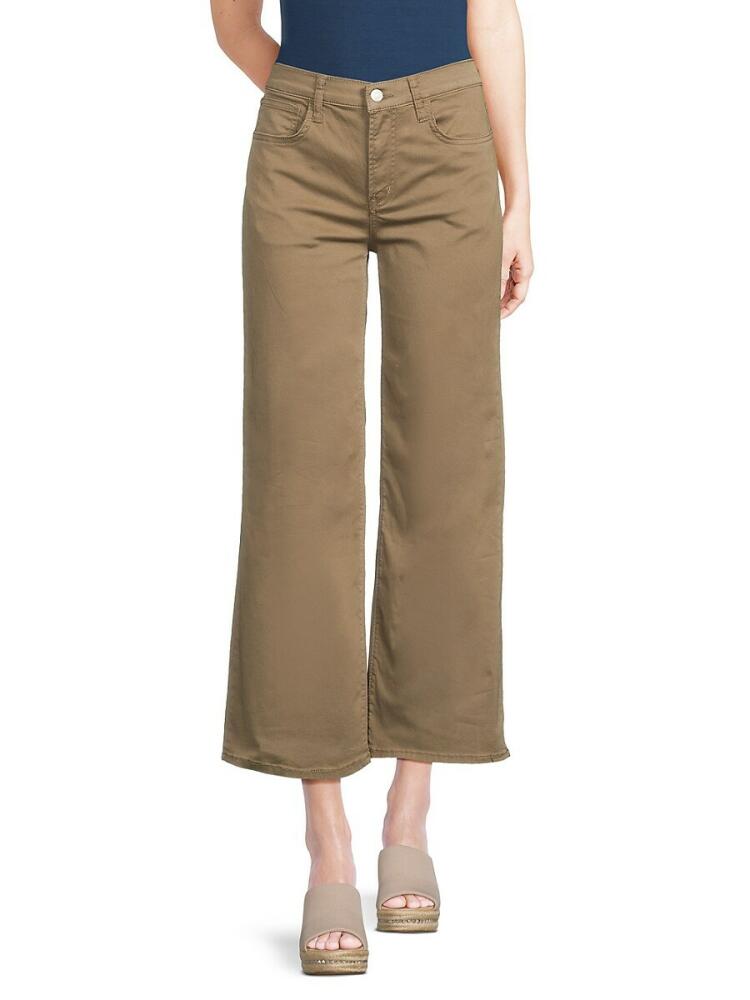 Hudson Jeans Women's Rosalie High Rise Wide Leg Jeans - Desert Taupe Cover