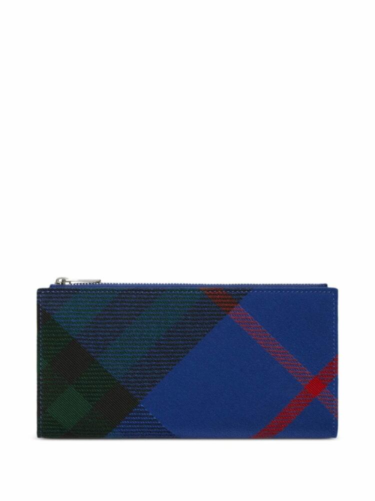 Burberry large checked bi-fold wallet - Blue Cover