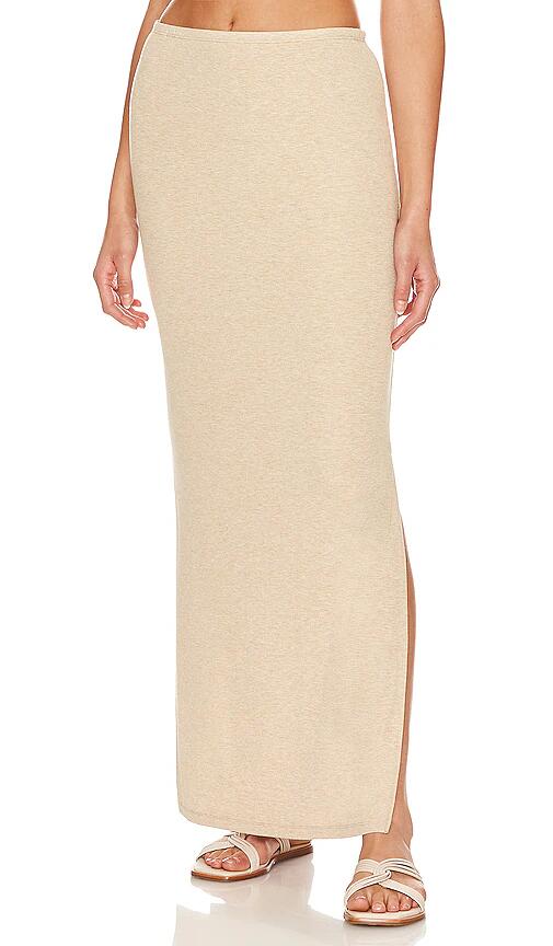 LNA Steph Rib Skirt in Tan Cover