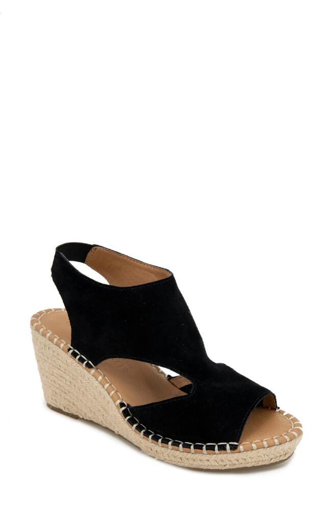 GENTLE SOULS BY KENNETH COLE Cody Espadrille Wedge Sandal in Black Cover