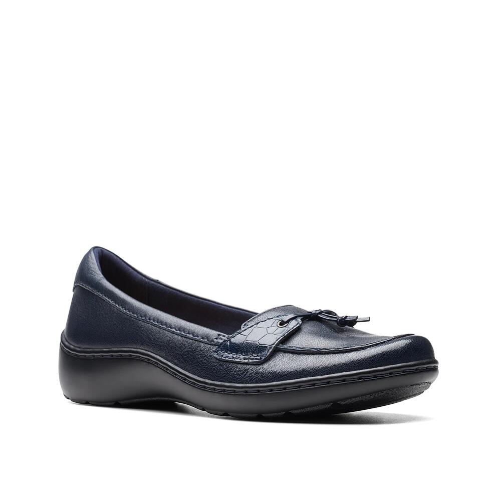 Clarks Wide Width Cora Haley SlipOn | Women's | Navy Cover