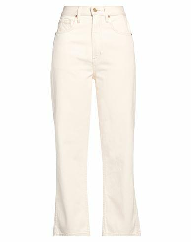 B Sides Woman Jeans Ivory Cotton Cover