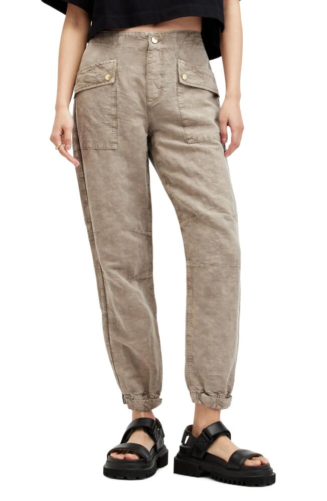 AllSaints Val Cargo Pants in Taupe Brown Cover