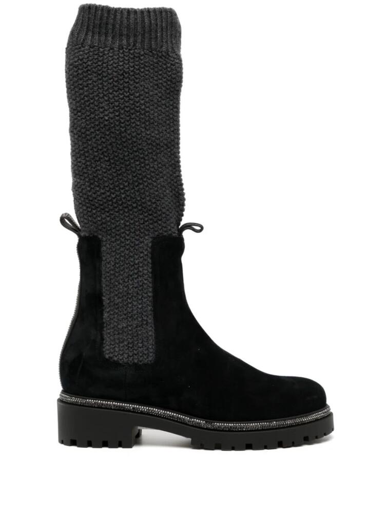 René Caovilla Cortina 50mm suede Chelsea boots - Black Cover