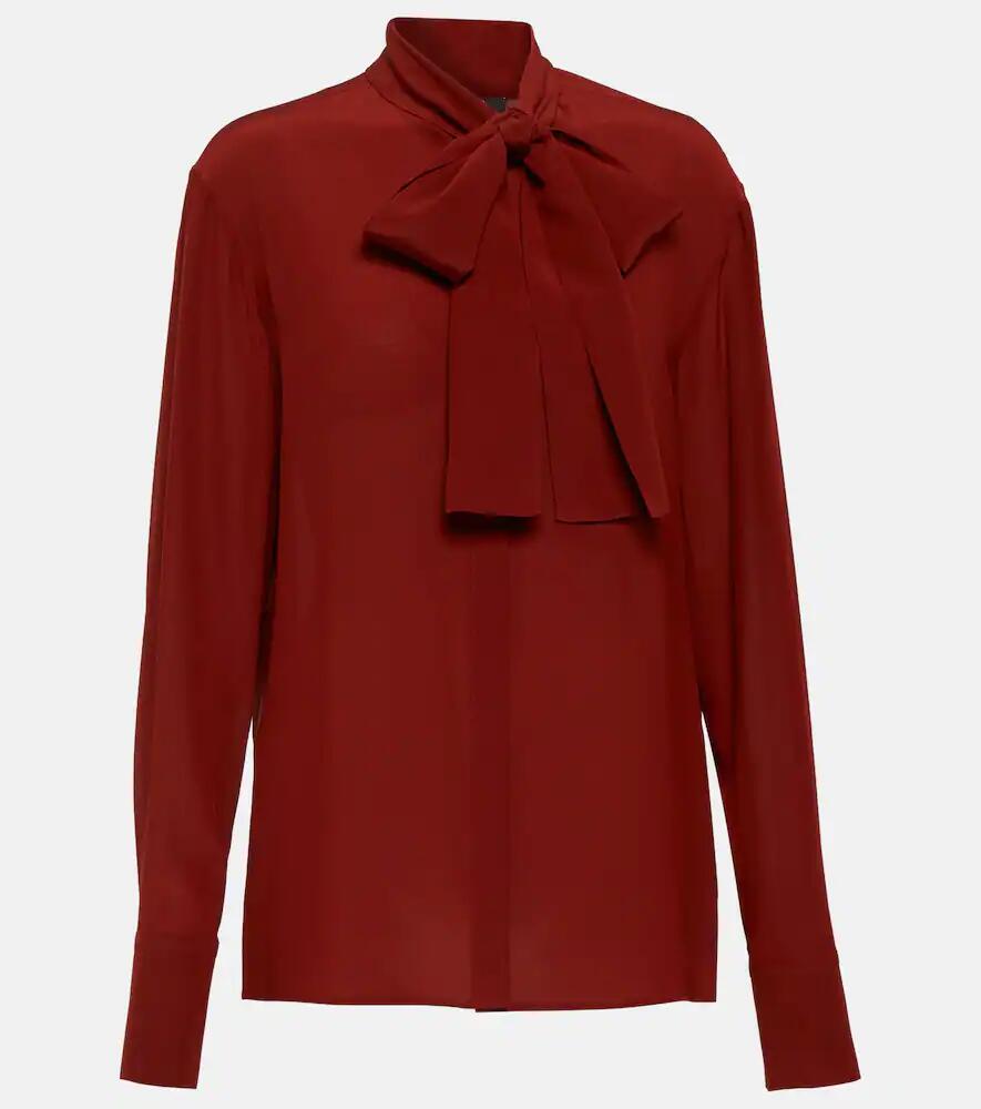 Balmain Tie-neck silk blouse Cover