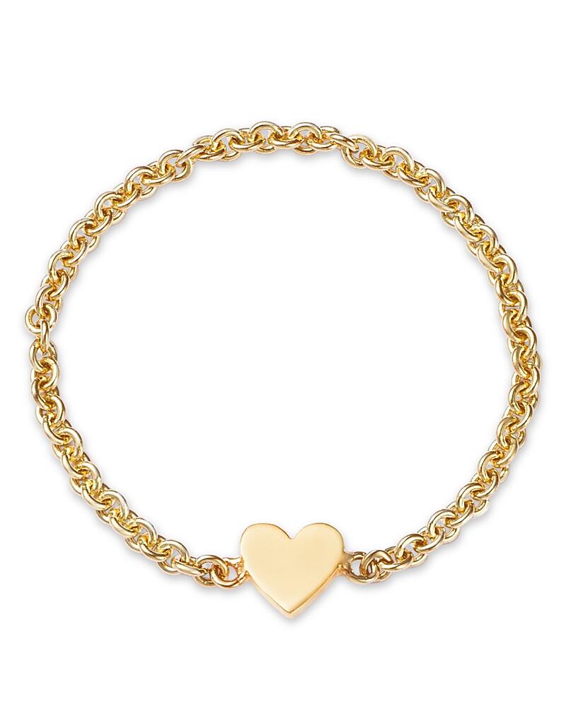 Zoe Chicco 14K Yellow Gold Itty Bitty Symbols Heart Chain Ring Cover