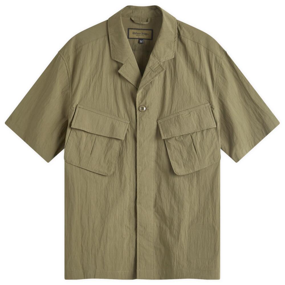 Uniform Bridge Men's Fatigue Pocket Vacation Shirt in Sage Green Cover