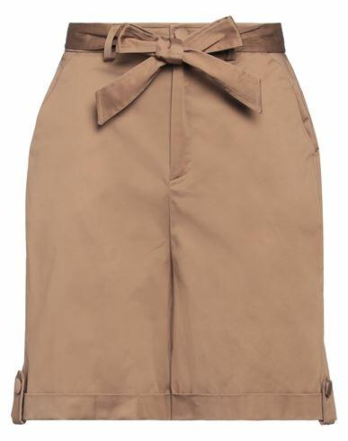 Cristinaeffe Woman Shorts & Bermuda Shorts Camel Cotton, Elastane Cover