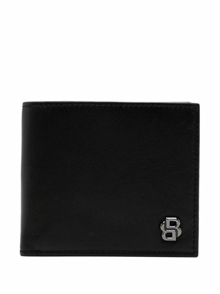 BOSS logo-plaque leather wallet - Black Cover