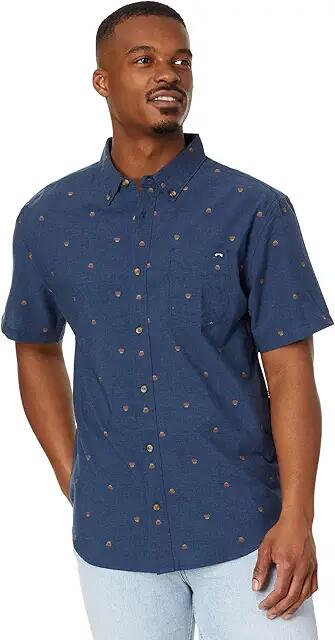 Billabong All Day Jacquard Short Sleeve Woven (Navy) Men's Clothing Cover