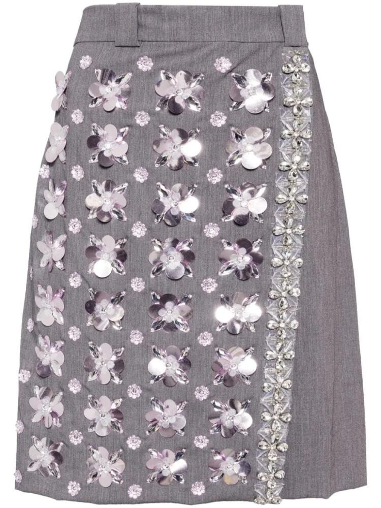 DES PHEMMES wrap suit skirt - Grey Cover