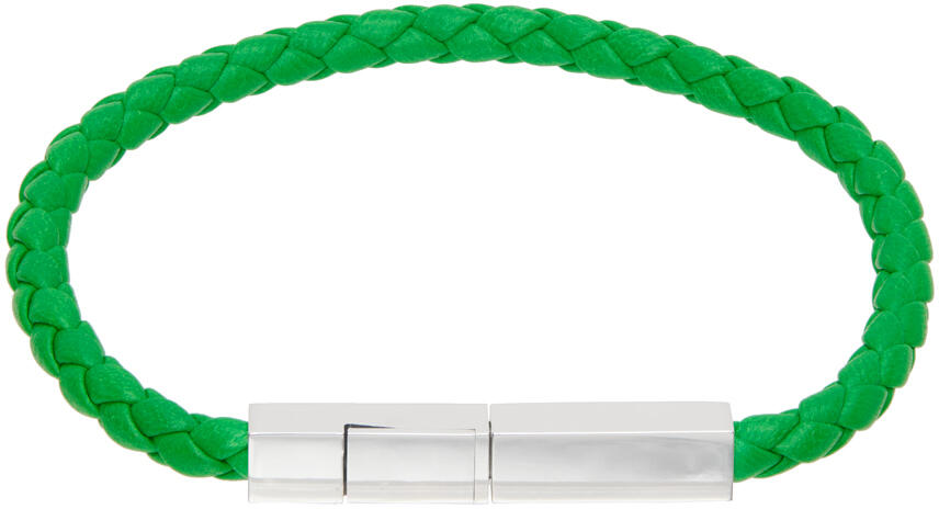 Bottega Veneta Green Braid Bracelet Cover