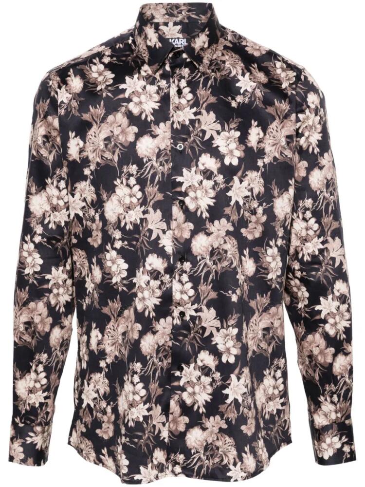 Karl Lagerfeld floral-print shirt - Black Cover