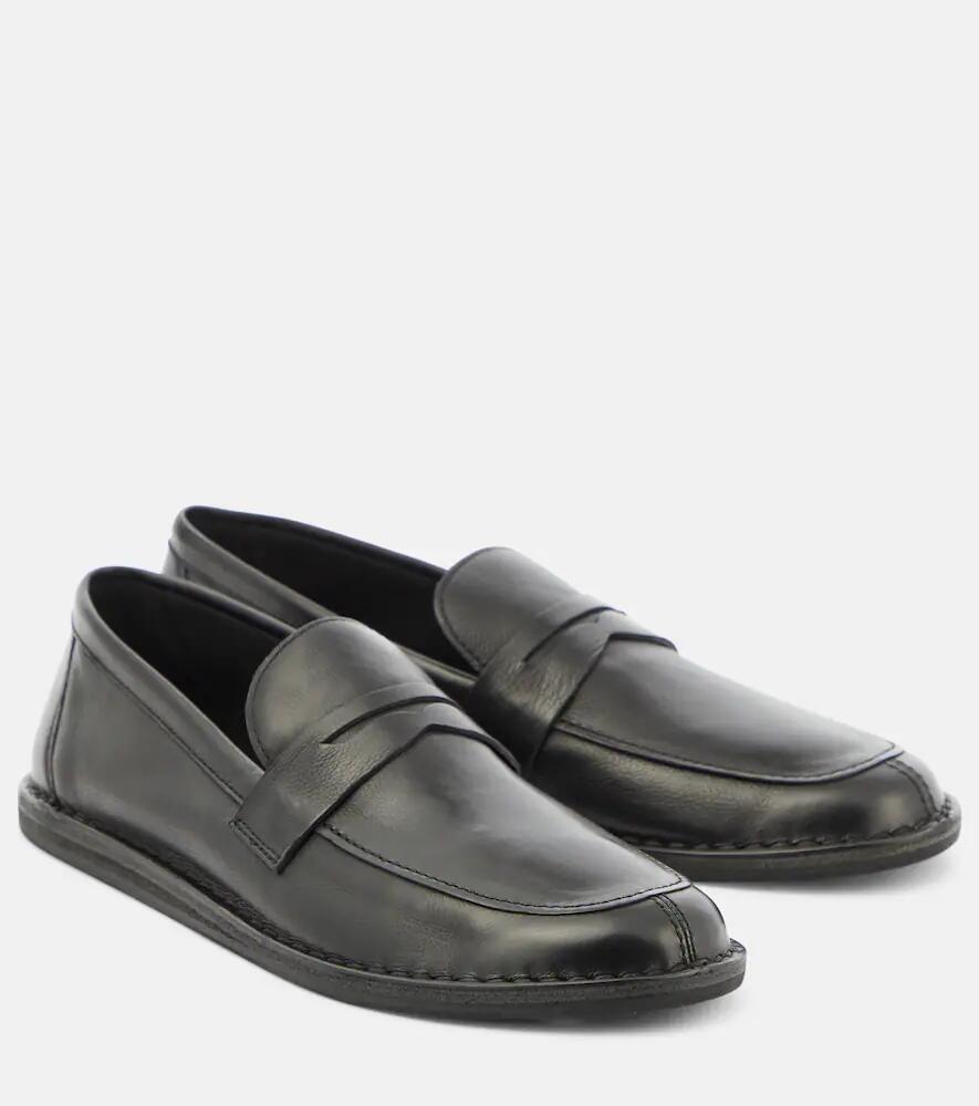 The Row Cary leather loafers Cover