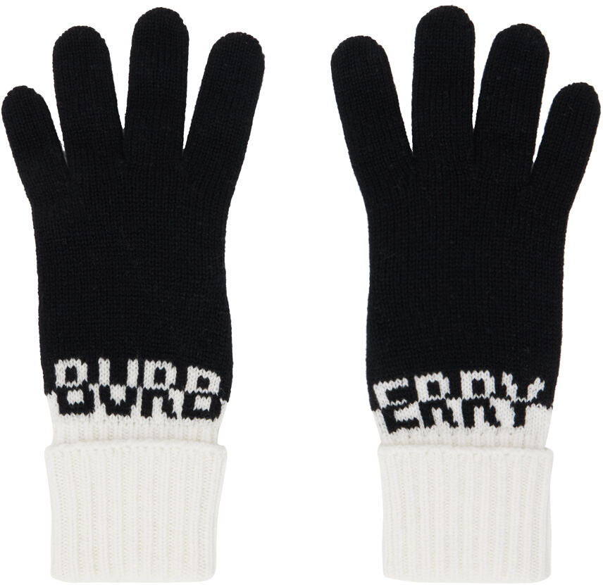 Burberry Black & White Rolled Gloves Cover