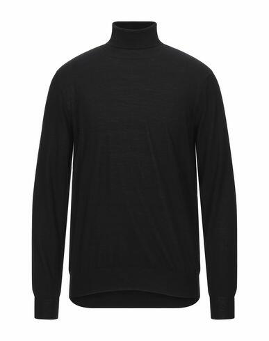 Filippo De Laurentiis Man Turtleneck Black Merino Wool Cover