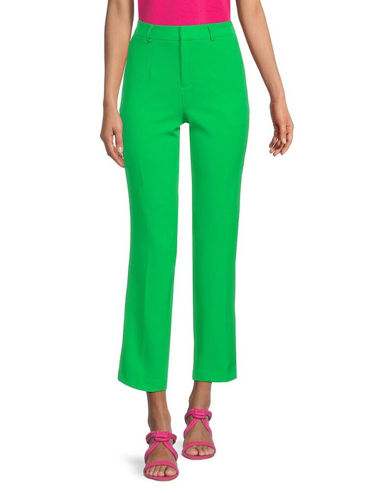 Saks Fifth Avenue Women's Crop Straight Leg Pants - Kelly Green Cover